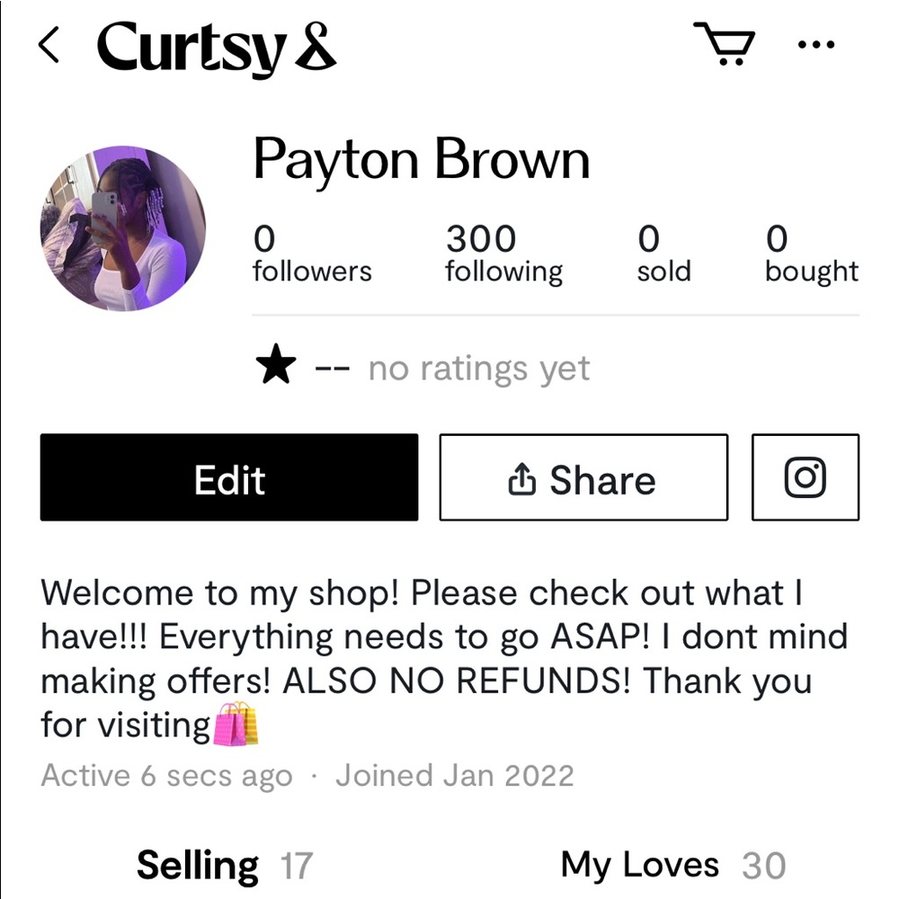 FOLLOW ME ON THE APP CURSTY AND PURCHASE MORE ITEMS FROM THERE